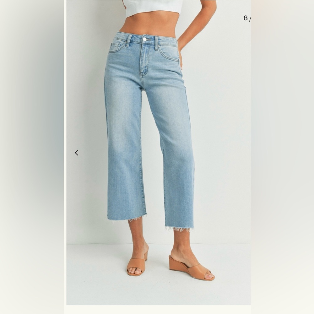 Just Black Denim (JBD) Slim Wide Leg Crop Jeans, size 30